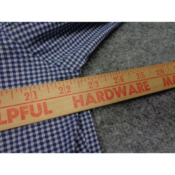 Ministry of Supply Shirt Men 2XL White Blue Gingham Plaid Stretch Button Down - Picture 9 of 10
